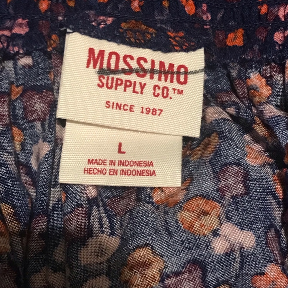 Mossimo Supply Co. Floral Multicolored Midi Skirt- Women’s Size Large - Picture 4 of 8